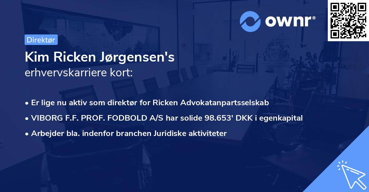Kim Ricken Jørgensen's erhvervskarriere kort