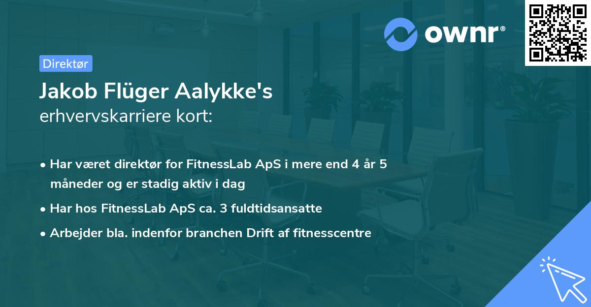 Jakob Flüger Aalykke's erhvervskarriere kort