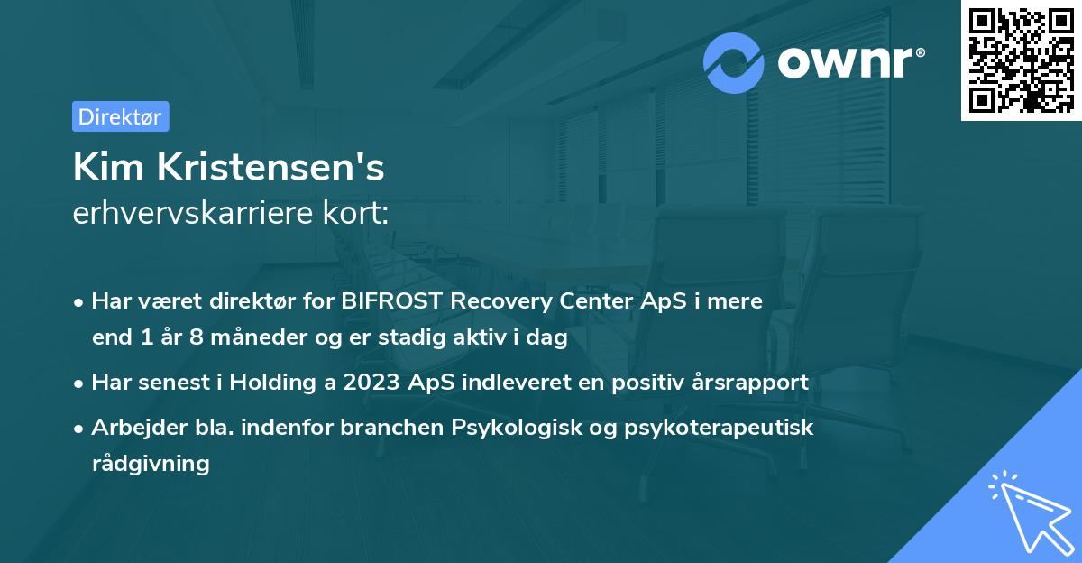 Kim Kristensen's erhvervskarriere kort
