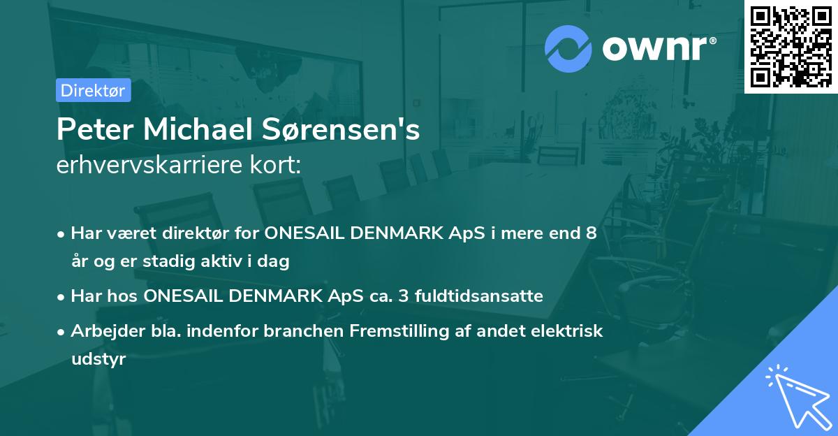 Peter Michael Sørensen's erhvervskarriere kort