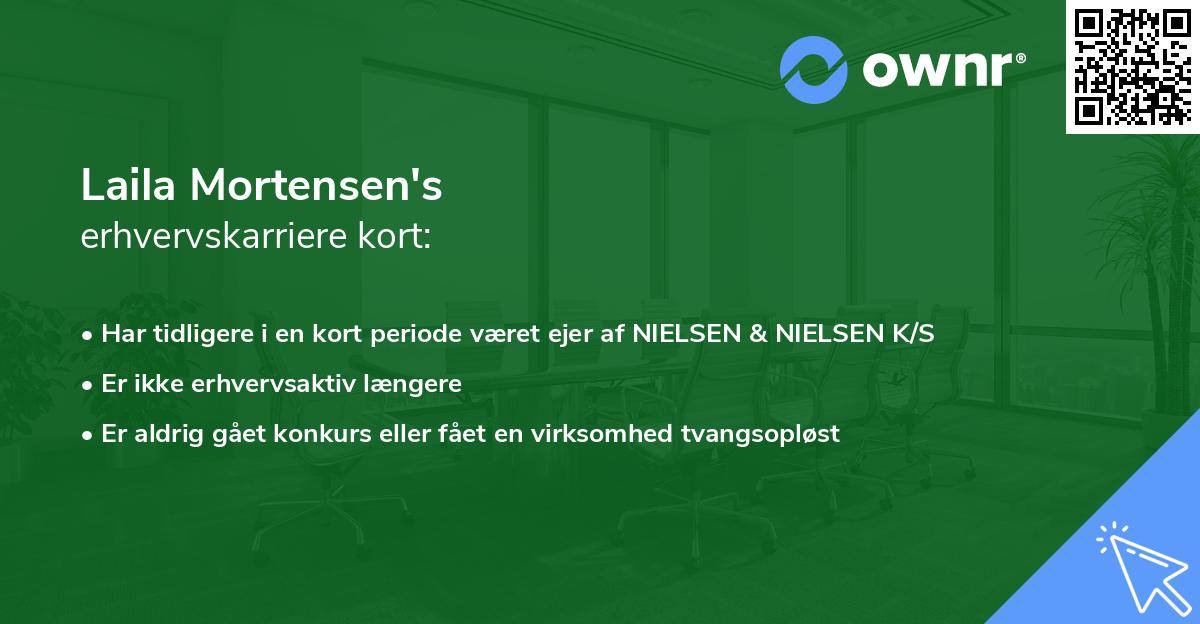 Laila Mortensen's erhvervskarriere kort