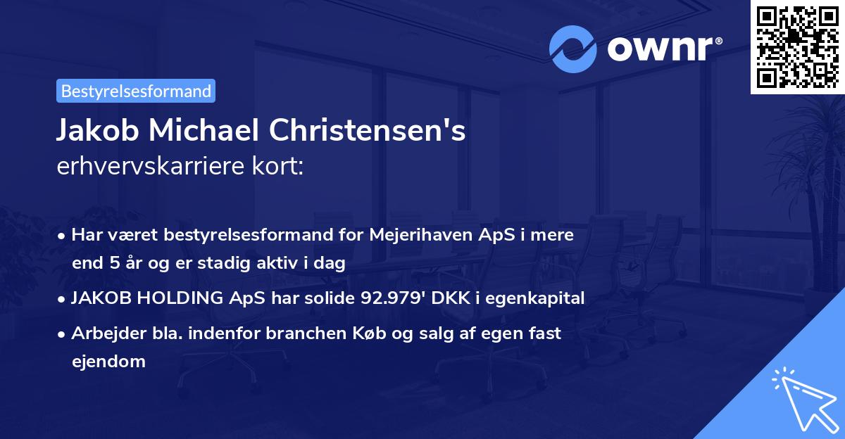 Jakob Michael Christensen's erhvervskarriere kort