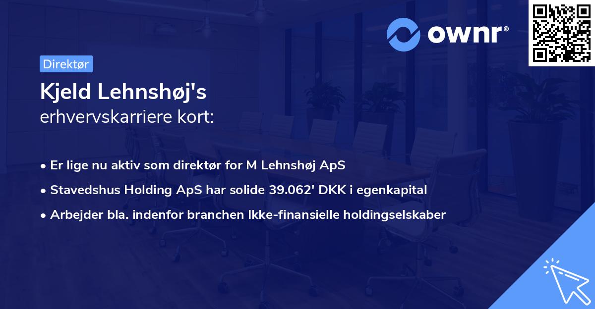 Kjeld Lehnshøj's erhvervskarriere kort
