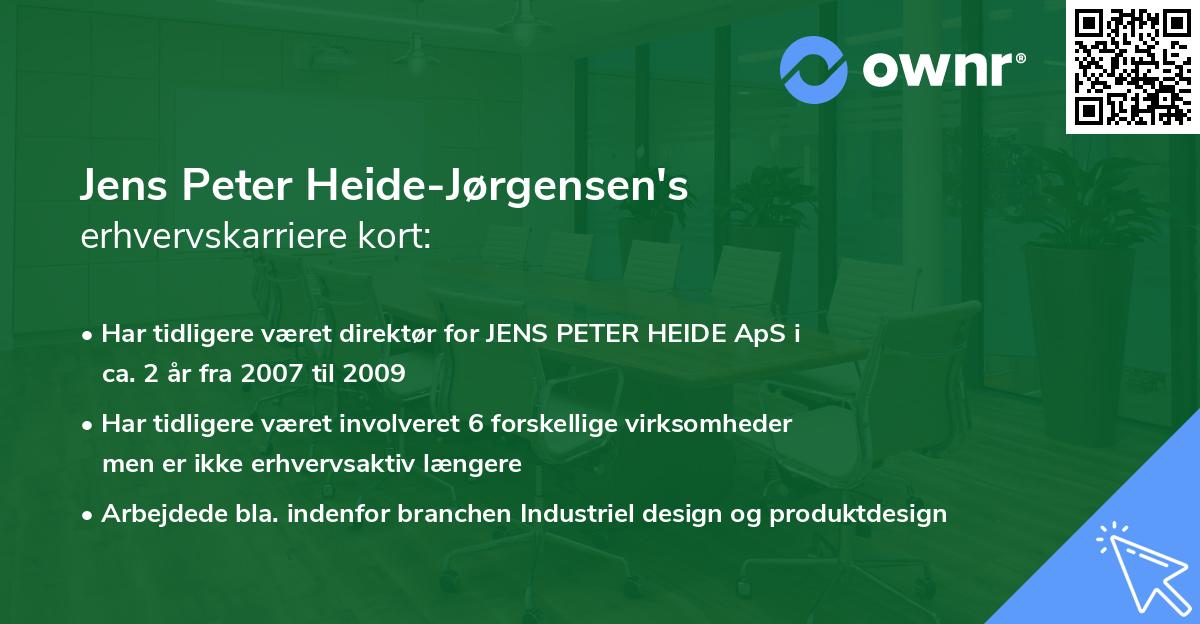 Jens Peter Heide-Jørgensen's erhvervskarriere kort