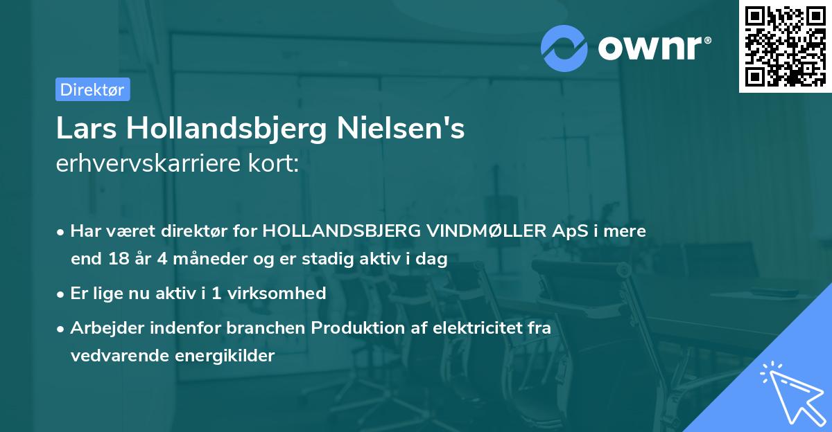 Lars Hollandsbjerg Nielsen's erhvervskarriere kort