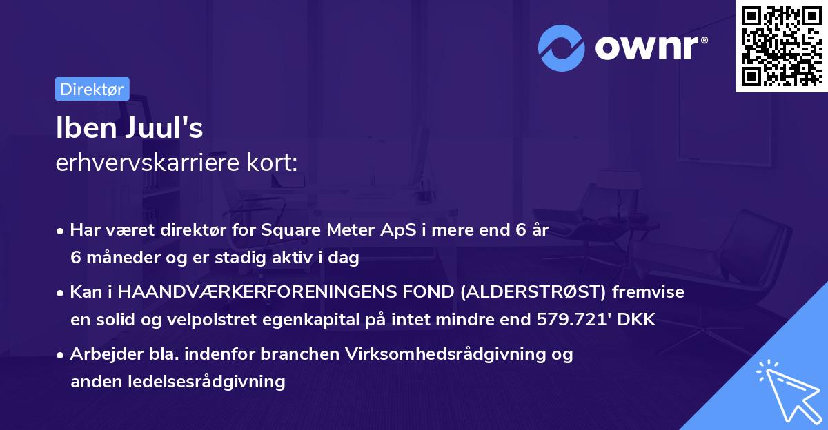 Iben Juul's erhvervskarriere kort