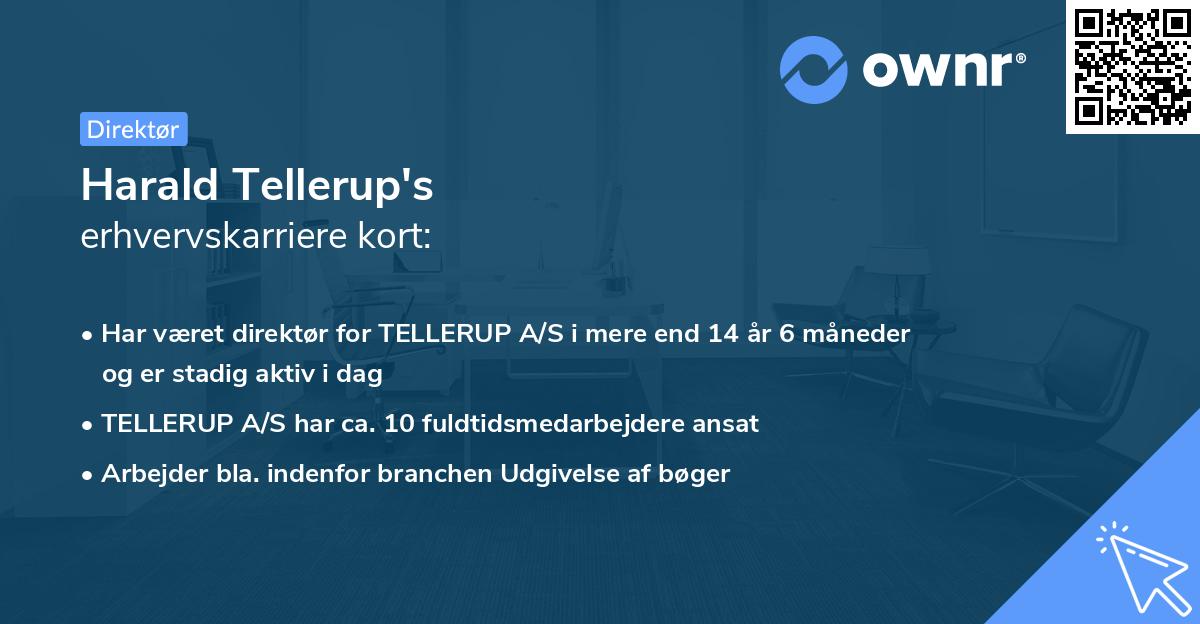 Harald Tellerup's erhvervskarriere kort