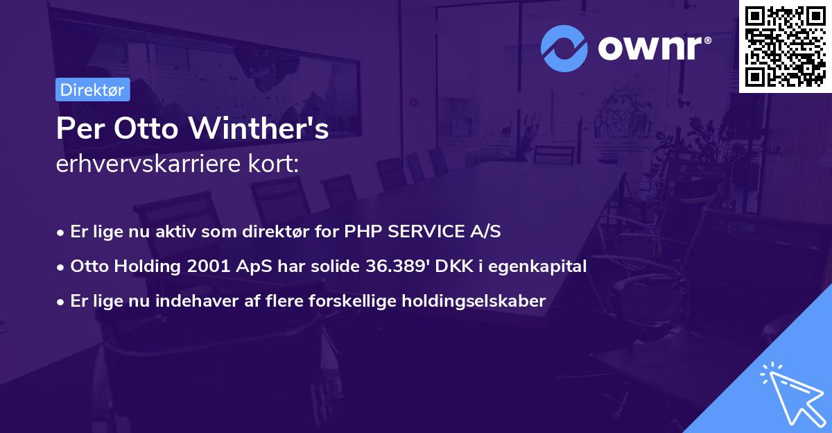 Per Otto Winther's erhvervskarriere kort