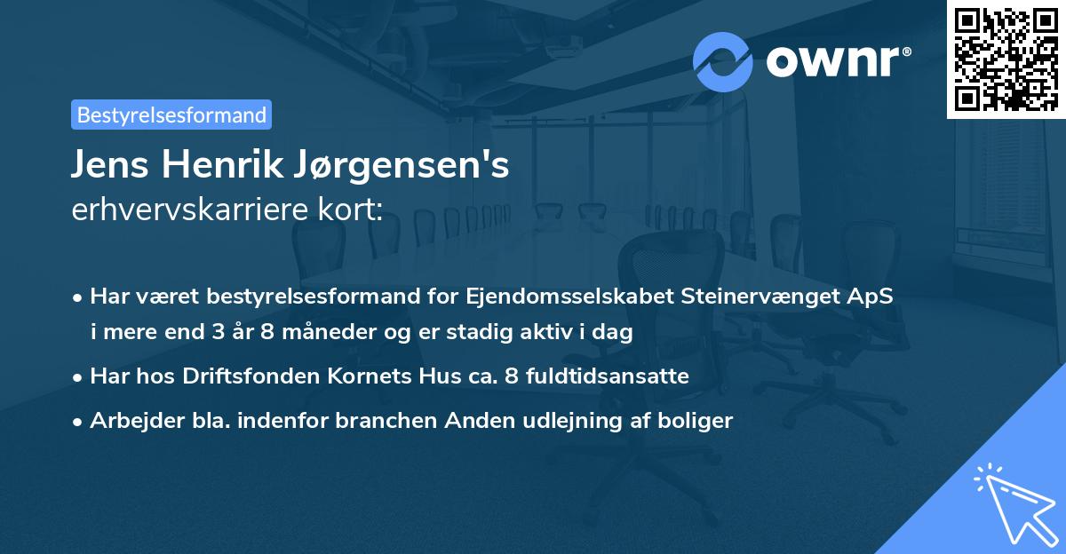 Jens Henrik Jørgensen's erhvervskarriere kort