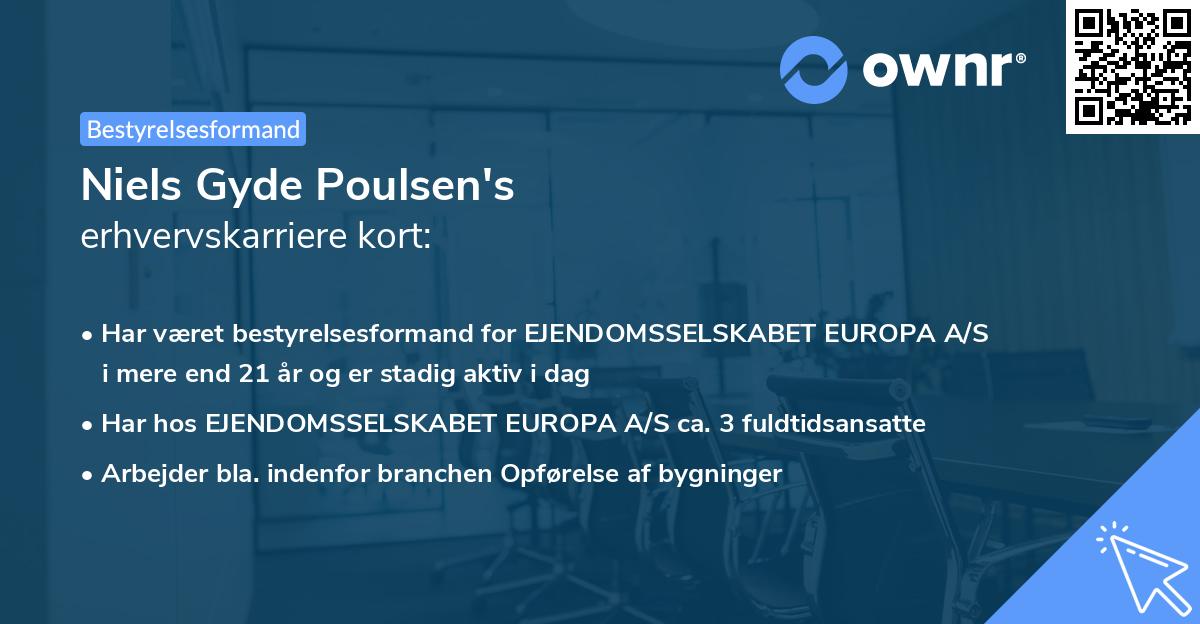 Niels Gyde Poulsen's erhvervskarriere kort