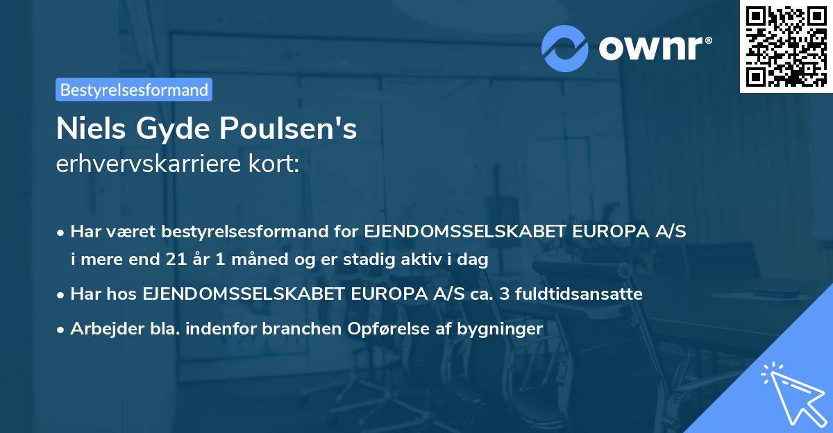 Niels Gyde Poulsen's erhvervskarriere kort