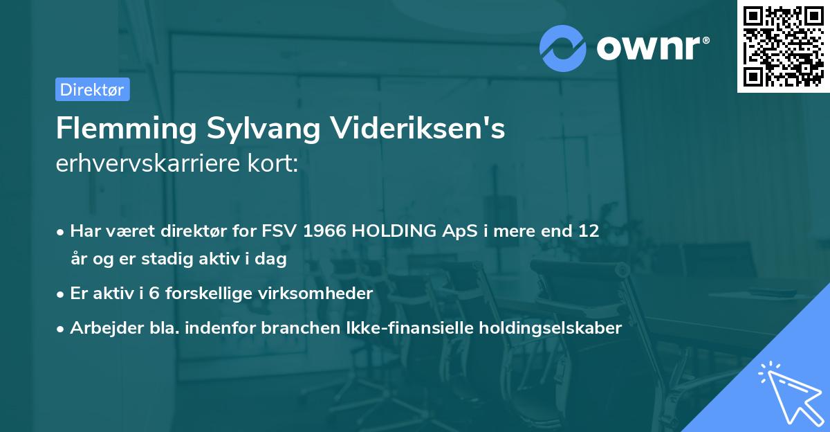 Flemming Sylvang Videriksen's erhvervskarriere kort