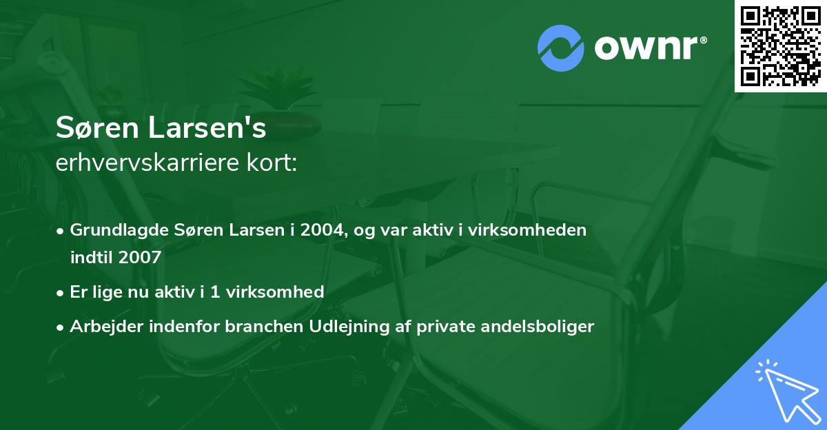 Søren Larsen's erhvervskarriere kort