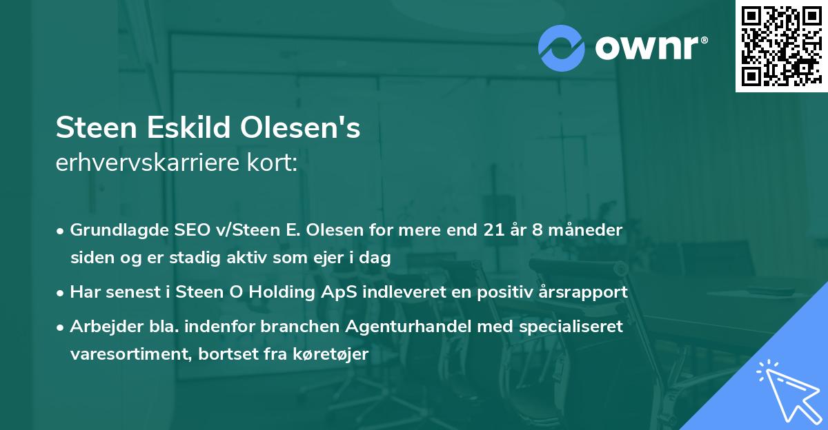 Steen Eskild Olesen's erhvervskarriere kort