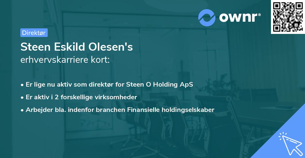 Steen Eskild Olesen's erhvervskarriere kort