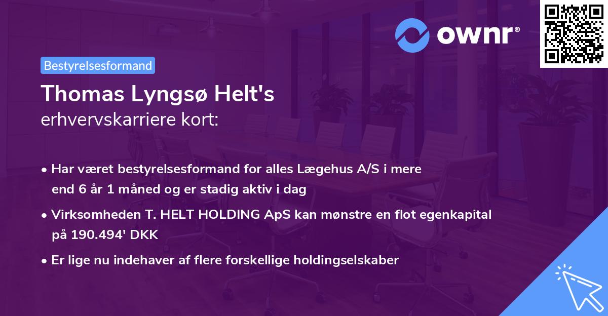 Thomas Lyngsø Helt's erhvervskarriere kort