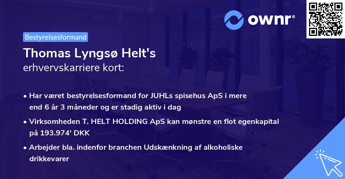 Thomas Lyngsø Helt's erhvervskarriere kort