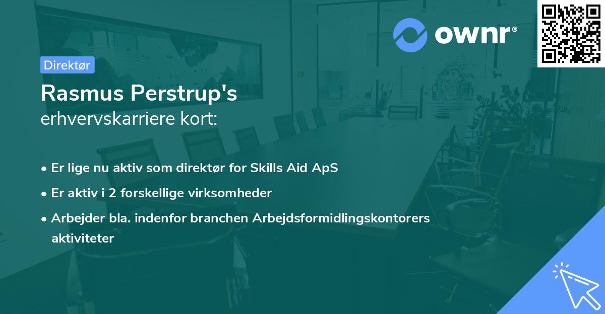 Rasmus Perstrup's erhvervskarriere kort