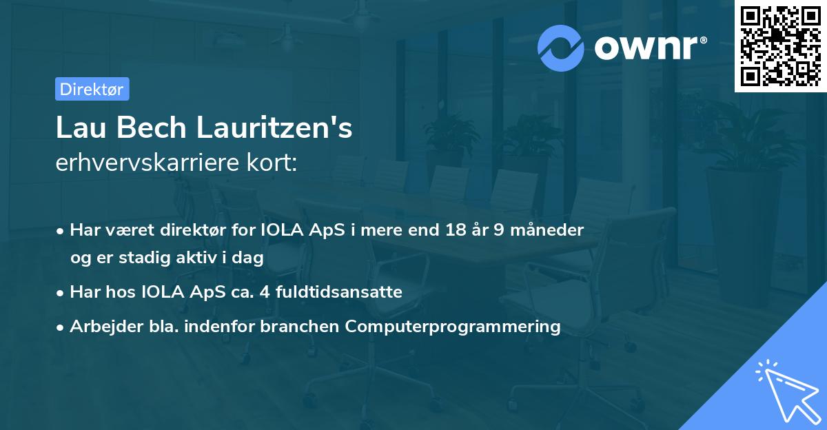Lau Bech Lauritzen's erhvervskarriere kort