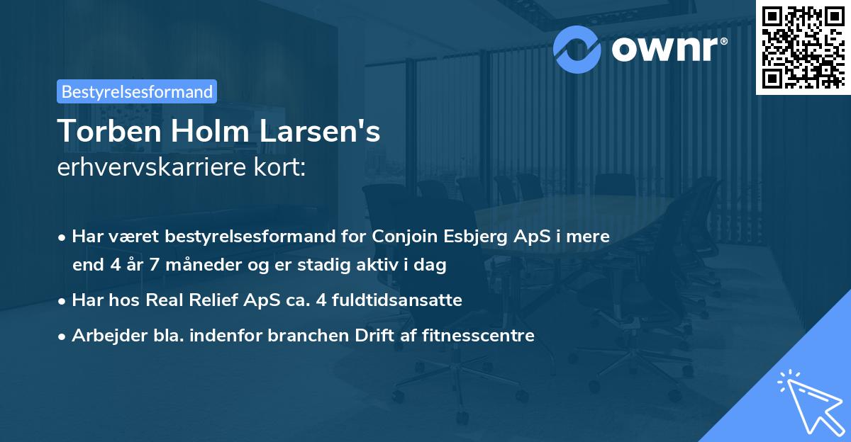 Torben Holm Larsen's erhvervskarriere kort