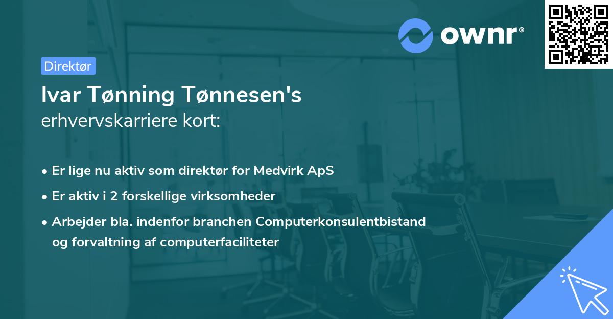 Ivar Tønning Tønnesen's erhvervskarriere kort
