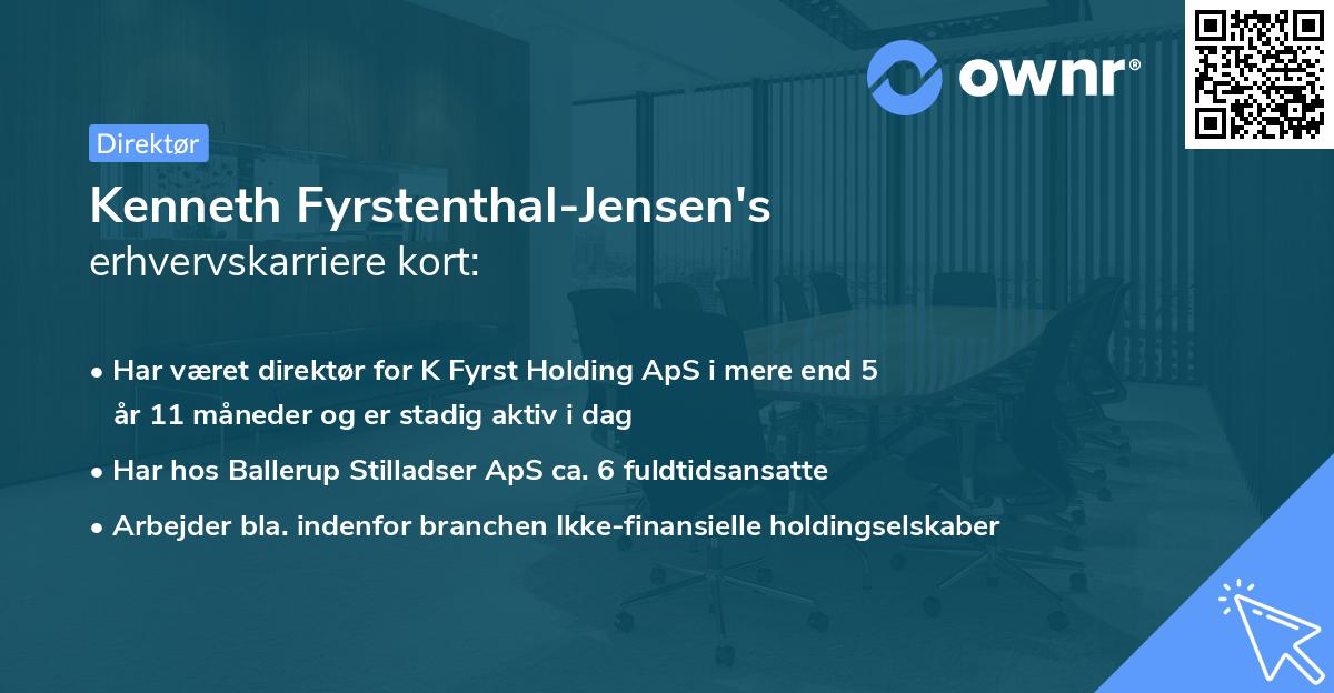 Kenneth Fyrstenthal-Jensen's erhvervskarriere kort