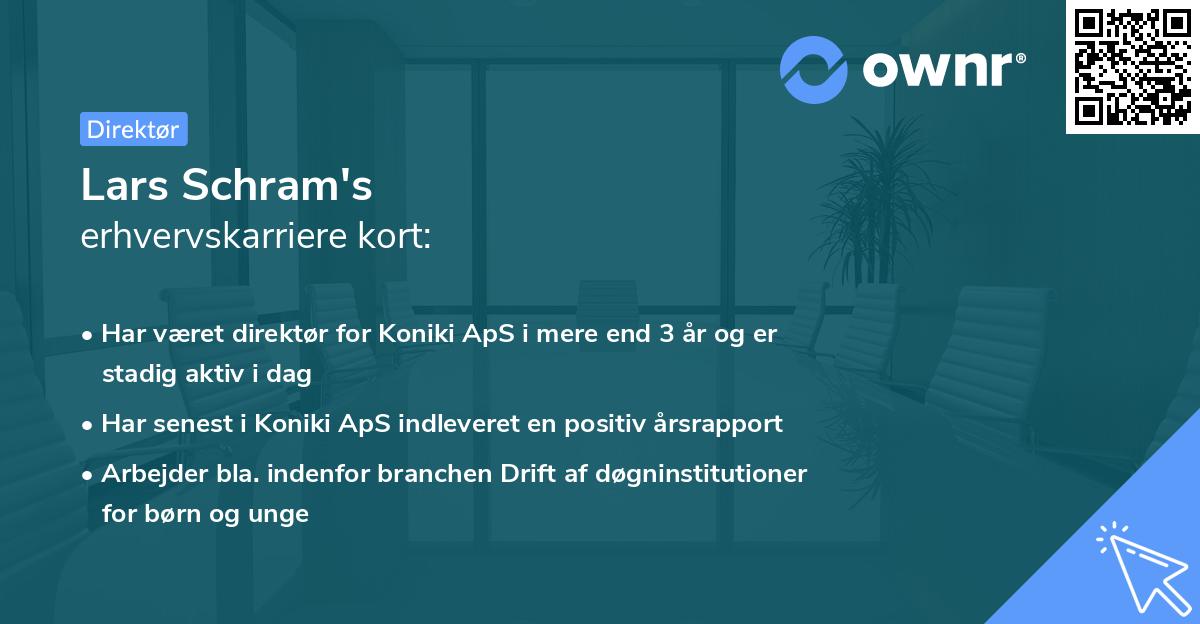 Lars Schram's erhvervskarriere kort