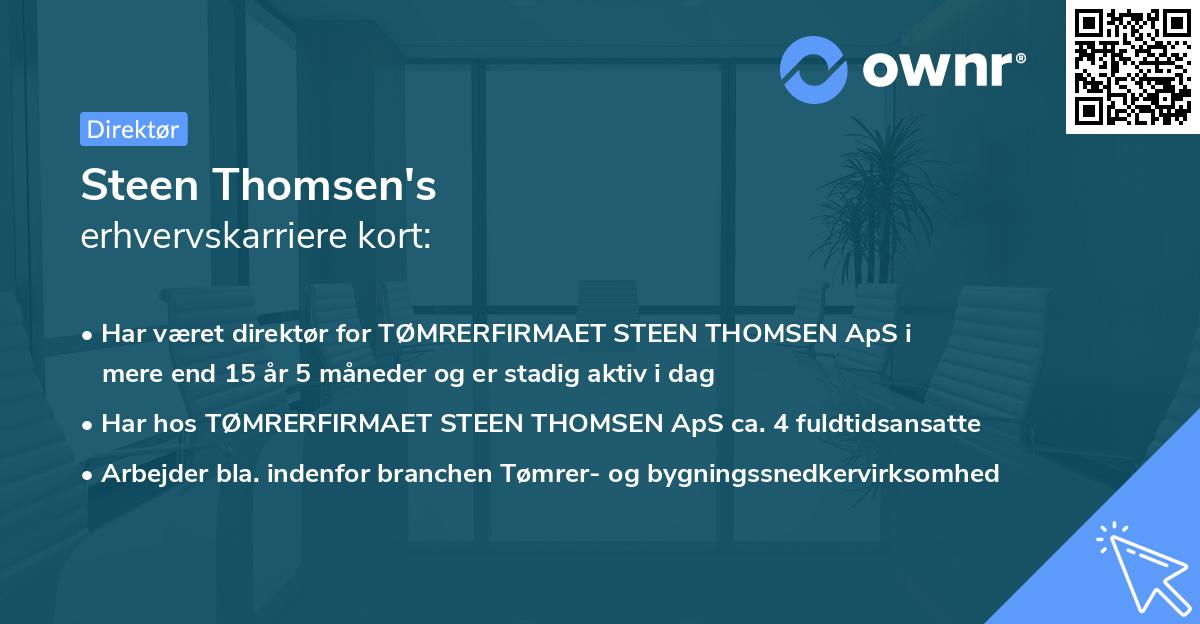 Steen Thomsen's erhvervskarriere kort