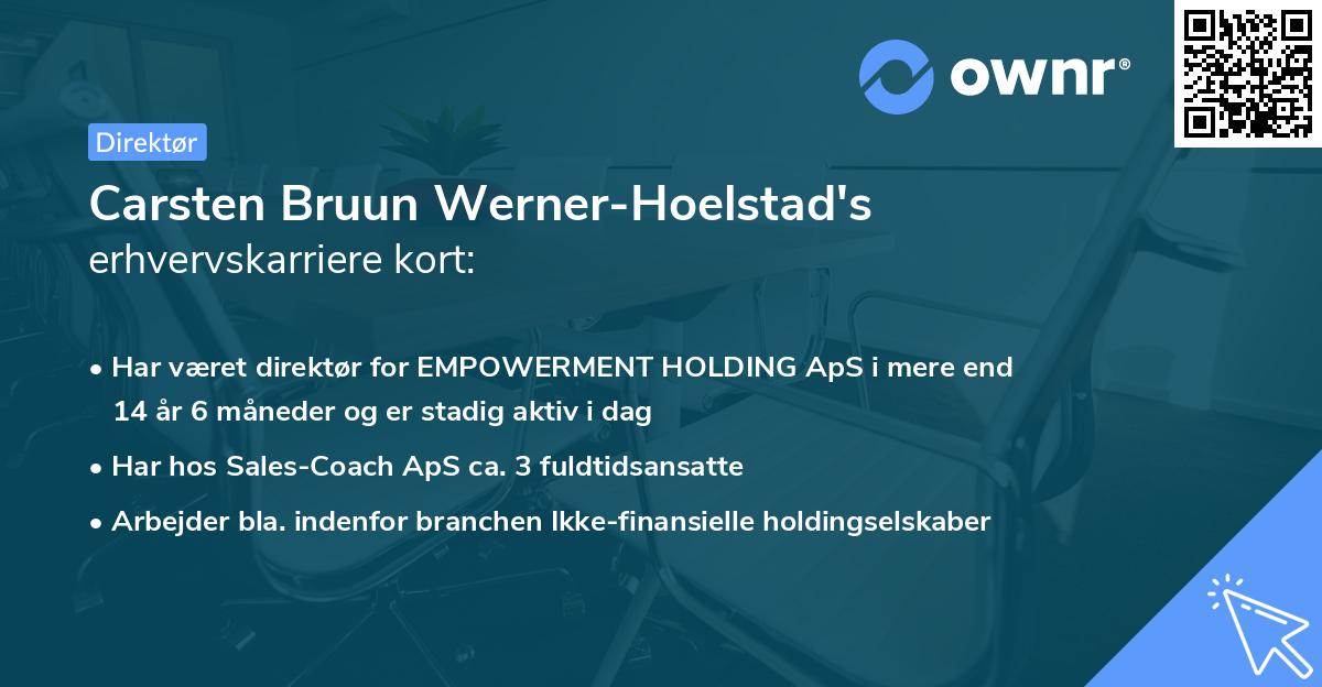 Carsten Bruun Werner-Hoelstad's erhvervskarriere kort