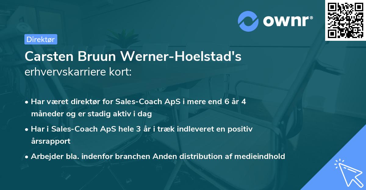 Carsten Bruun Werner-Hoelstad's erhvervskarriere kort