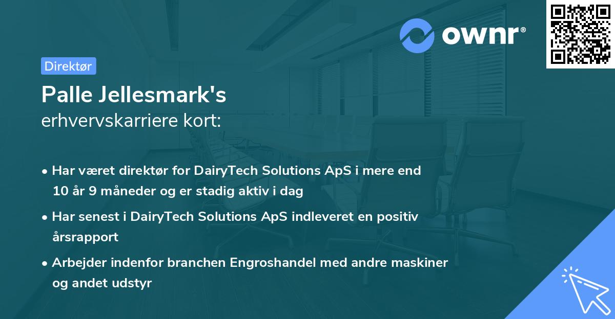 Palle Jellesmark's erhvervskarriere kort