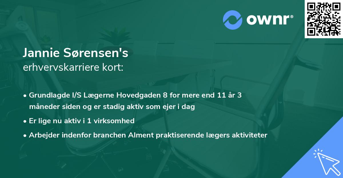Jannie Sørensen's erhvervskarriere kort
