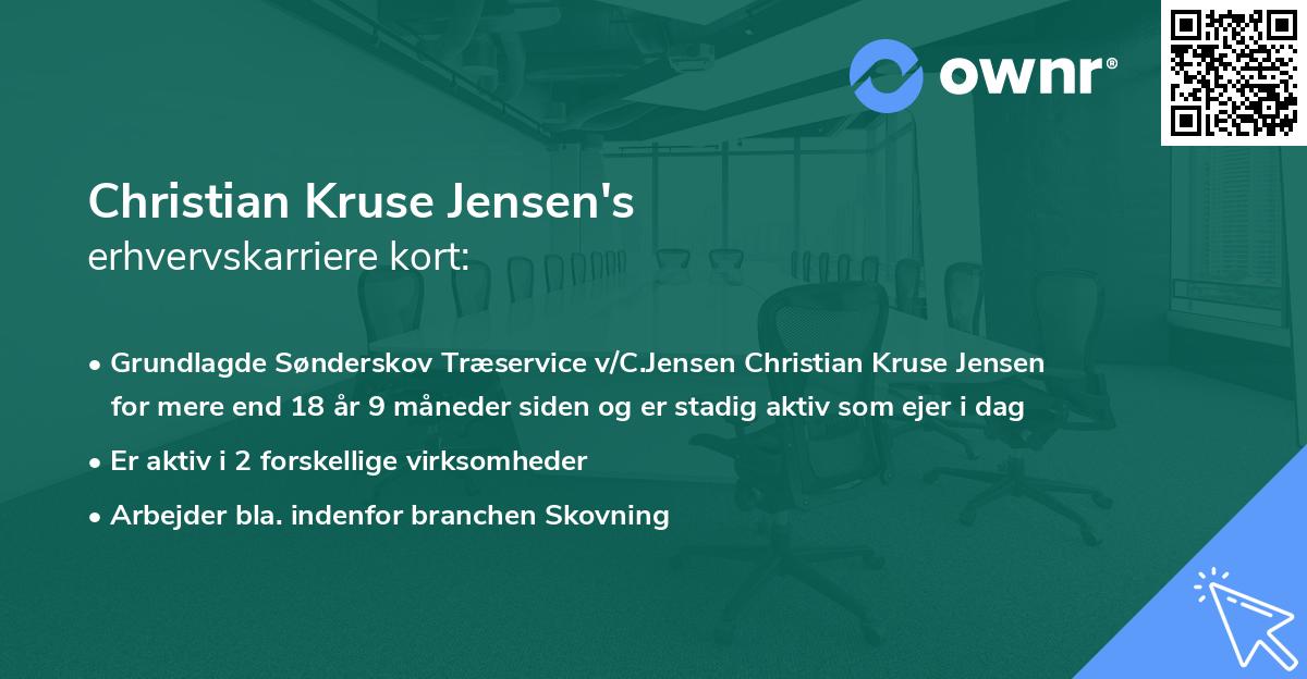 Christian Kruse Jensen's erhvervskarriere kort