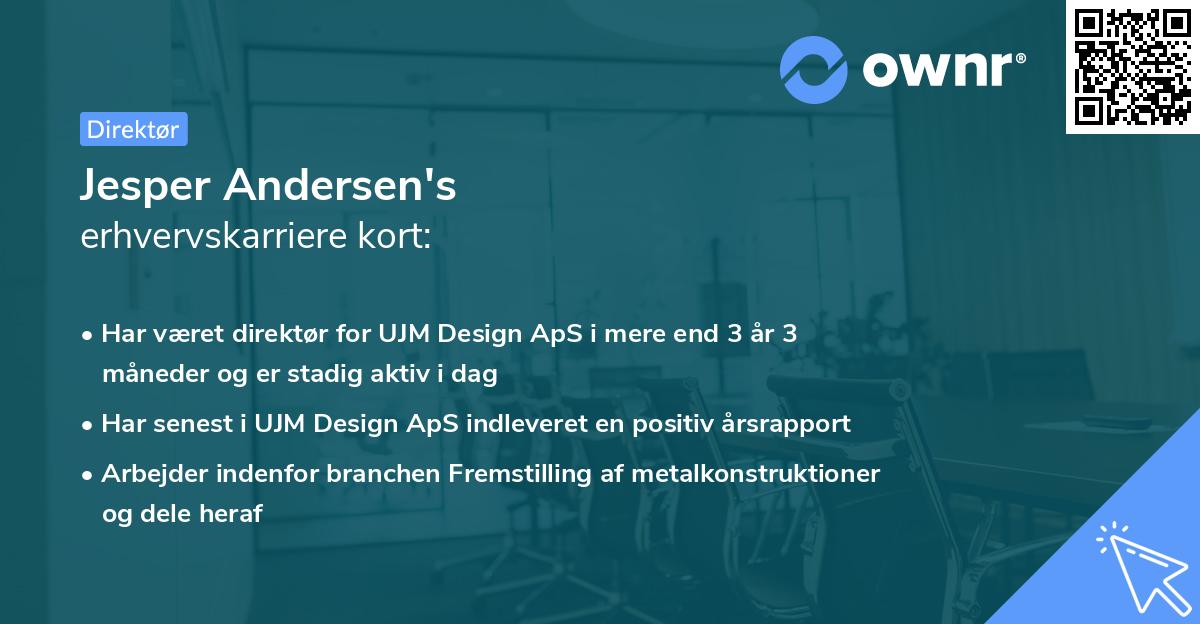 Jesper Andersen's erhvervskarriere kort