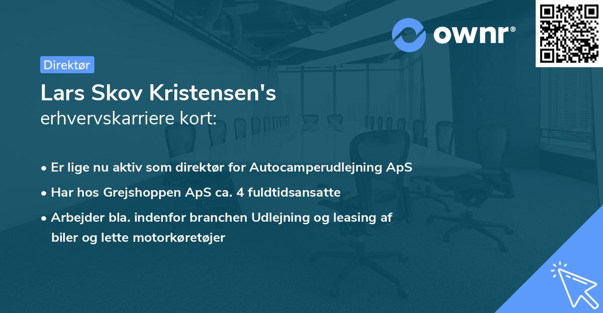 Lars Skov Kristensen's erhvervskarriere kort