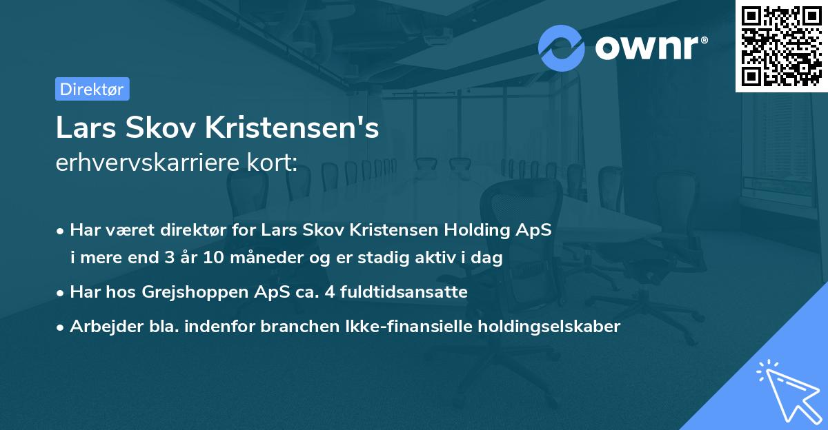 Lars Skov Kristensen's erhvervskarriere kort