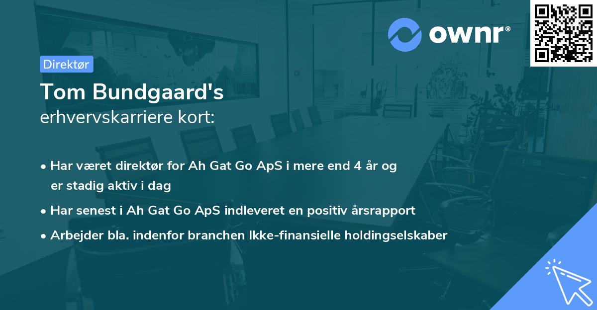 Tom Bundgaard's erhvervskarriere kort
