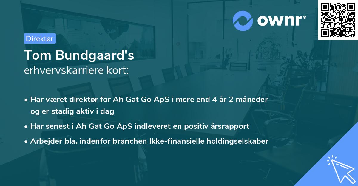 Tom Bundgaard's erhvervskarriere kort