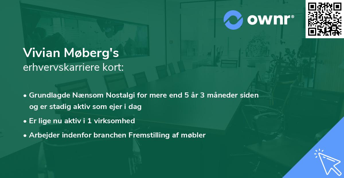 Vivian Møberg's erhvervskarriere kort