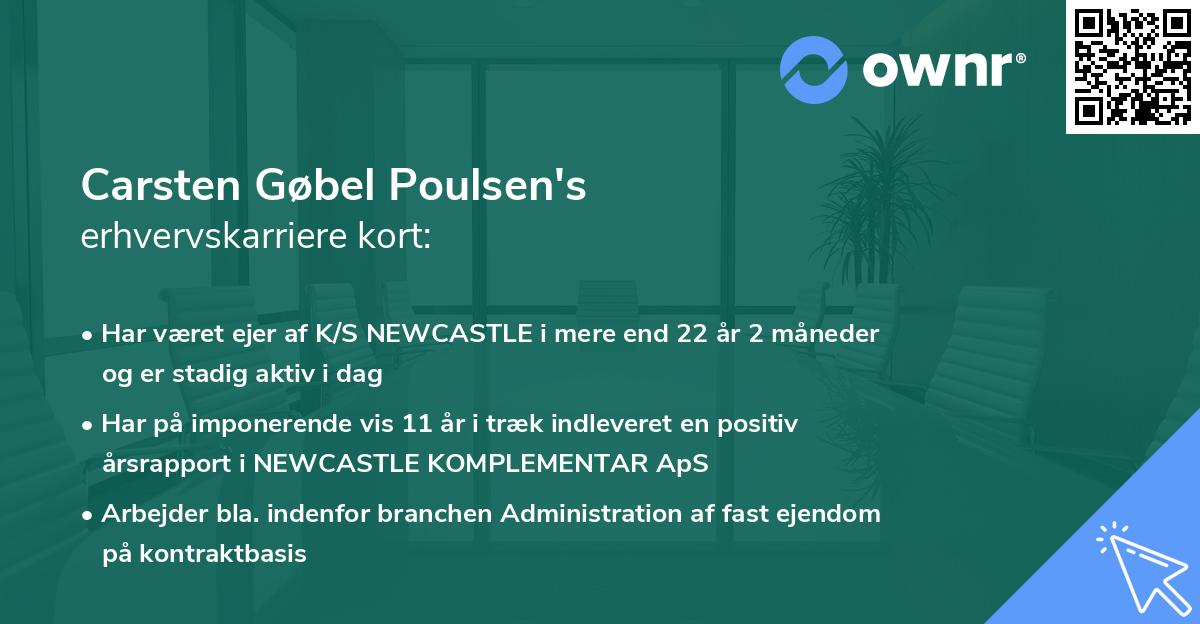 Carsten Gøbel Poulsen's erhvervskarriere kort