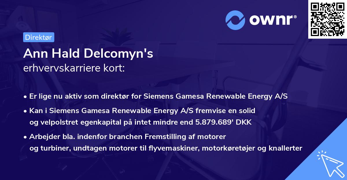 Ann Hald Delcomyn's erhvervskarriere kort