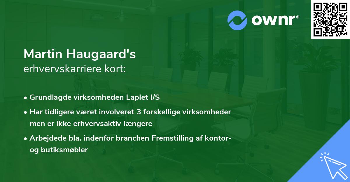 Martin Haugaard's erhvervskarriere kort