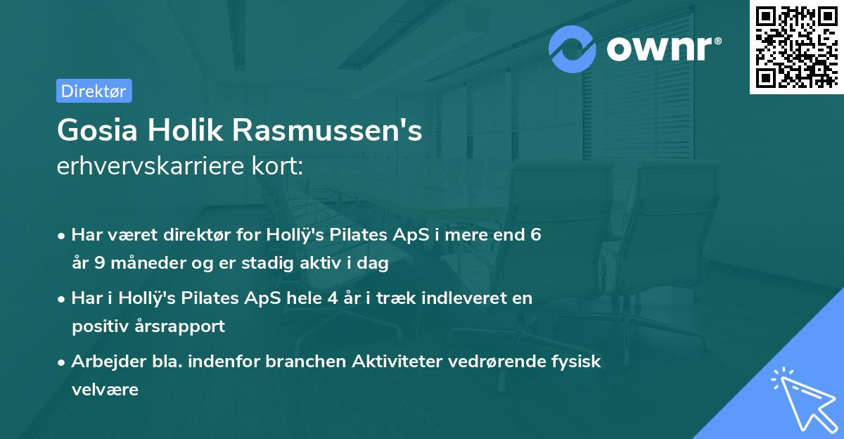 Gosia Holik Rasmussen's erhvervskarriere kort