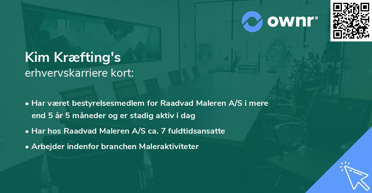 Kim Kræfting's erhvervskarriere kort