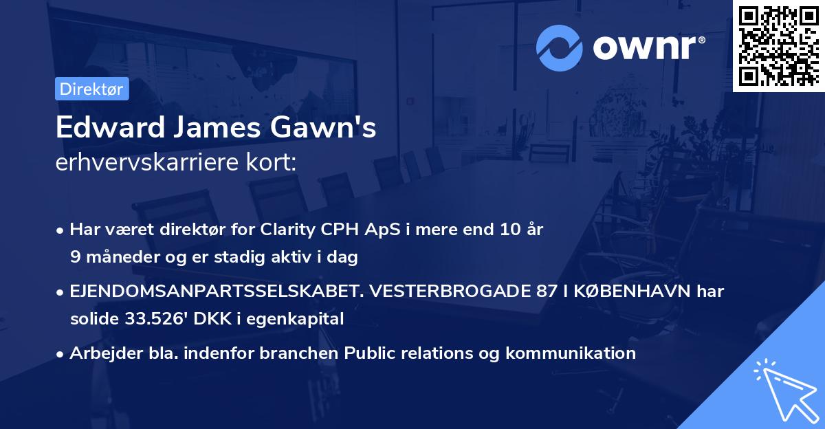 Edward James Gawn's erhvervskarriere kort