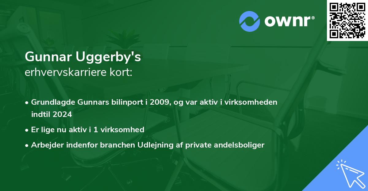 Gunnar Uggerby's erhvervskarriere kort