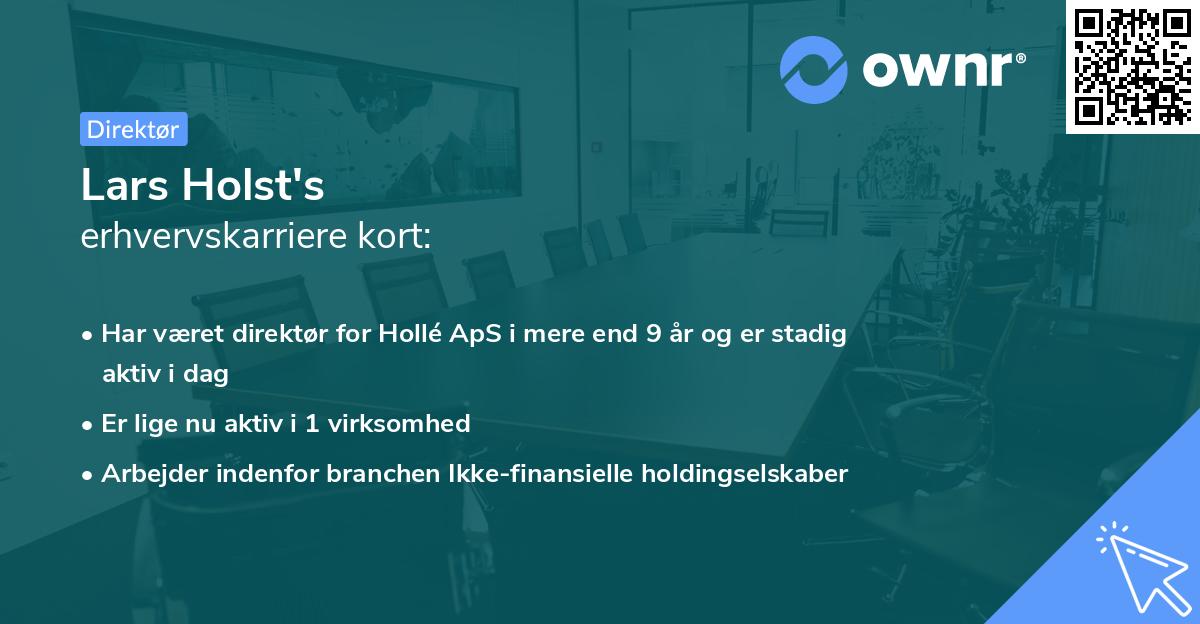 Lars Holst's erhvervskarriere kort