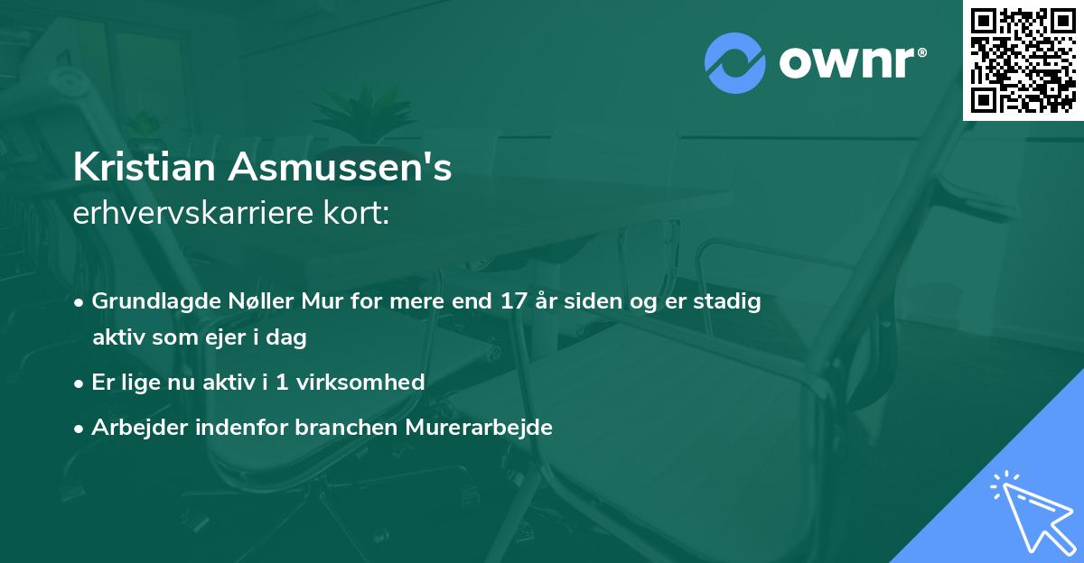 Kristian Asmussen's erhvervskarriere kort