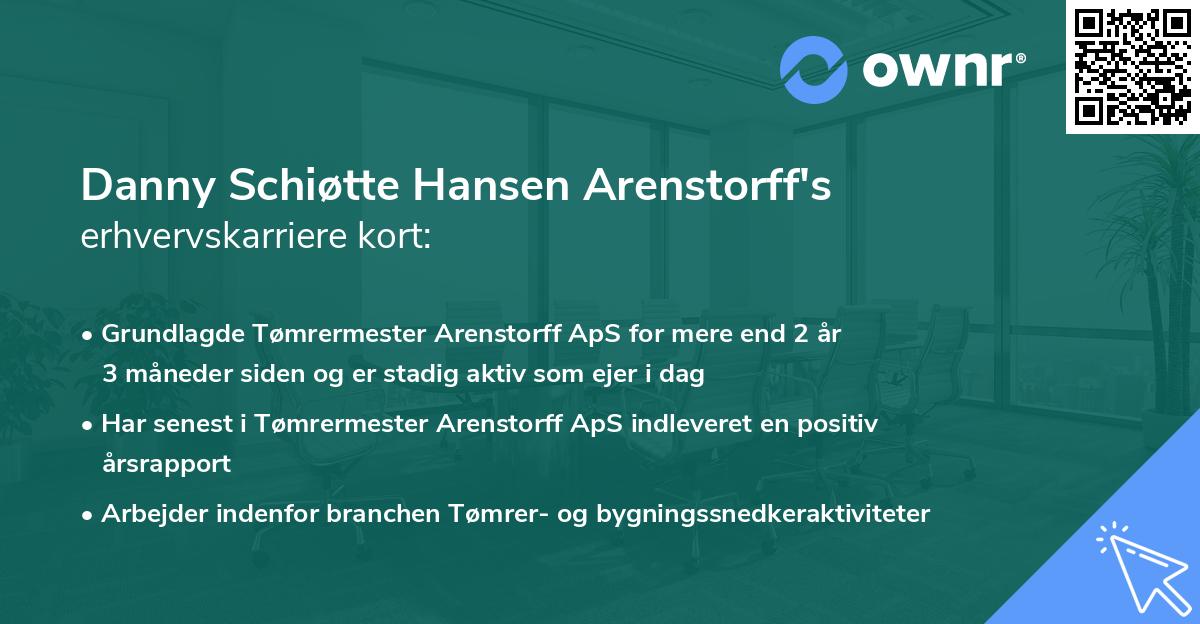 Danny Schiøtte Hansen Arenstorff's erhvervskarriere kort