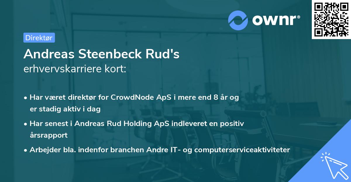 Andreas Steenbeck Rud's erhvervskarriere kort